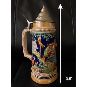 Vintage Beer Stein Made in Germany 10.5” Oktoberfest